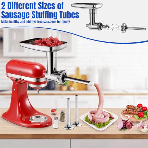 All Stainless Steel Meat Grinder Attachments for KitchenAid Mixers - Versatile & Durable