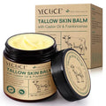 Tallow Castor Oil Frankincense Oil Skin Balm, 100% Grass-Fed Beef Tallow for Skin, Face & Body Moisturizer for Sensitive Skin (4.2 Fl Oz)