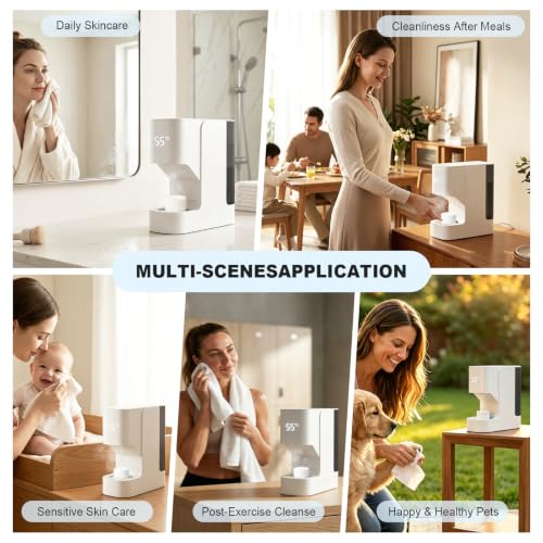 OXBZKMY Hot Face Towel Warmer & Hot Towel Dispenser—Towel Machine, 55°C, 5-Second Heat