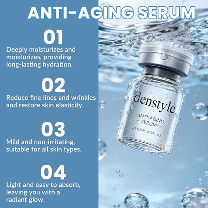 Micro Infusion System for Face - Microneedling Kit with Hyaluronic Acid & Collagen for Home Use - Moisturizing & Anti-Wrinkle Serum for All Skin Types,Christmas Gifts for Women- 2 Roller + 6 Serums