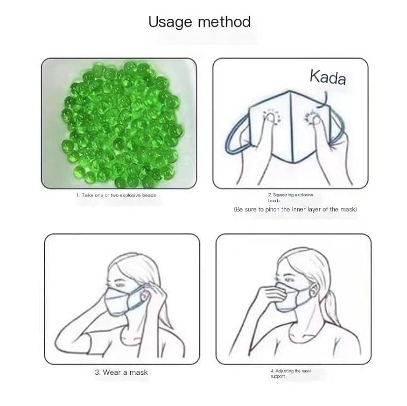 Mint-Infused Air Freshening Beads for Masks & Personal Spaces - 400pcs - Cool Menthol Scent - Variation of THIS listing 400