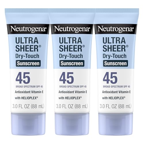 Neutrogena SPF 45 Ultra Sheer Sunscreen Lotion for Face & Body - Water-Resistant, Lightweight & Non-Greasy