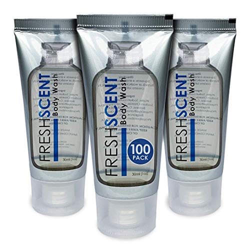 Freshscent 1oz Body Wash Pack of 100 Travel Size Hotel Toiletries