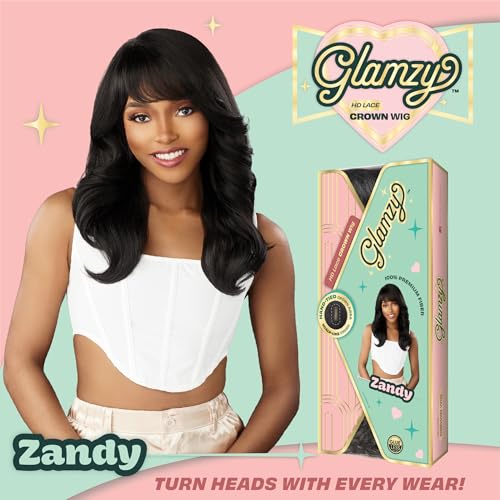 Sensationnel Glamzy Lace Crown Wig - Balayage Ash Blonde, Glueless, Heat Safe