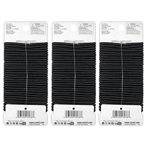 Scunci Effortless Beauty Large No-damage Elastics, 4 MM (90 pieces)