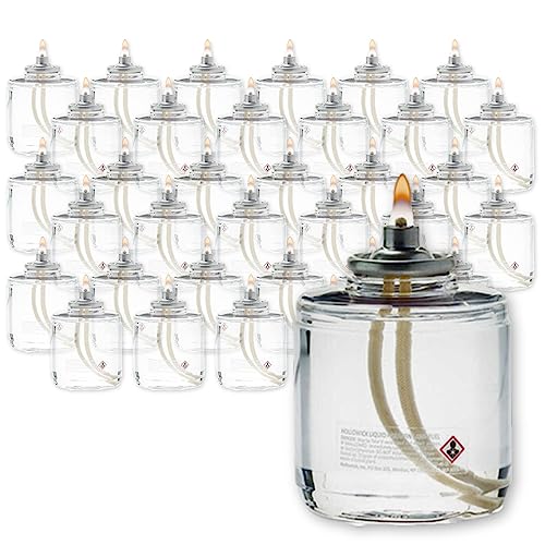 Hollowick Disposable Liquid Candle Fuel Cells, 50-Hour, for Commercial Tabletop Use