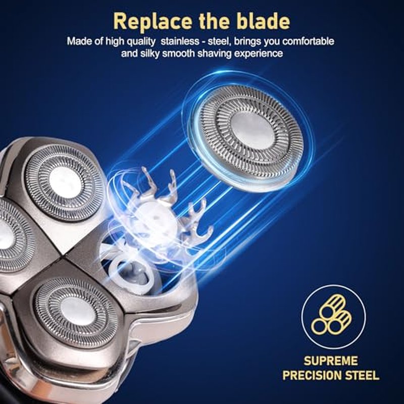 4pcs Shaver Replacement Blades for Skull Shaver Pitbull Caver PRO Series,Replacement Heads Compatible with Skull Shaver Pitbull Gold/Silver/Platinum/Diamond Pro Shaver and Palm Shaver