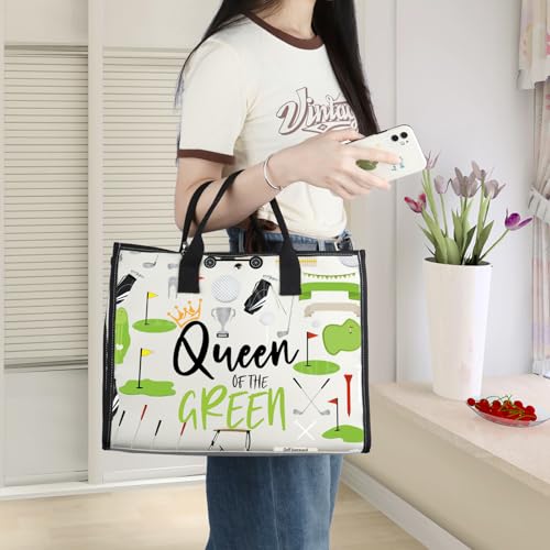 WZMPA Golf Queen Survival Kit Golf Player Gifts Queen of the Green Golf Zipper Bag Golfing Travel Accessories