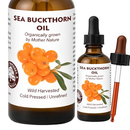 Best Nature's Cosmetics Sea Buckthorn Berry Oil ? 100% Pure, Cold-Pressed & Unrefined ? For Skin, Hair & Cosmetic Use ? Made in Canada ? 1 fl oz / 30 ml