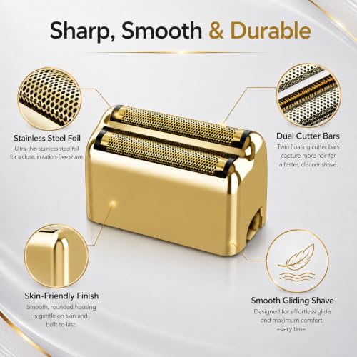 Gold Foil & Cutter Replacement Heads for BaBylissPRO FXFS2G - 2 Gold Variation