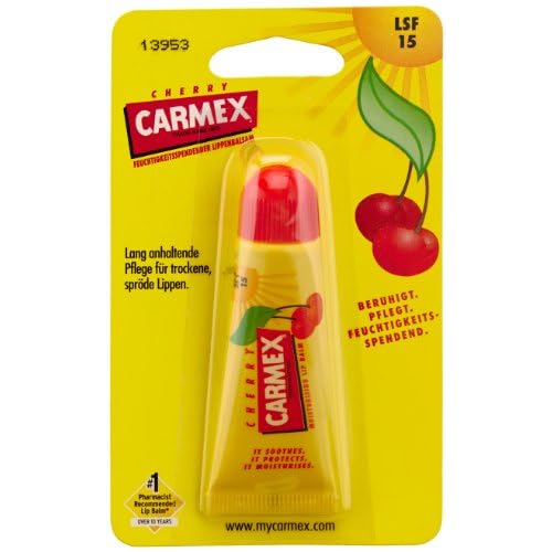 Carmex Cherry Lip Balm SPF 15 0.35 oz (Pack of 12)