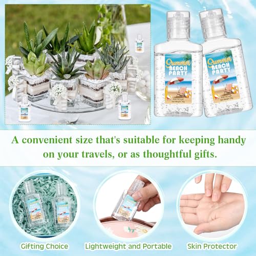 Mini Aloe Vera Gel Bulk Travel Size 1oz for Sunburn Relief and Skin Hydration - Beach Variation