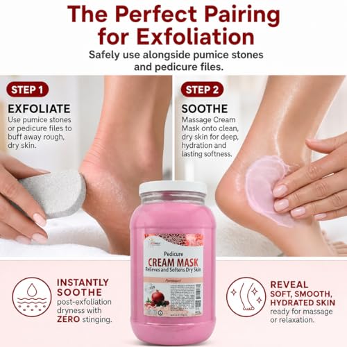 SPA REDI Deep Moisturizing Body & Foot Cream Mask 128oz with Hyaluronic Acid