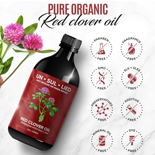 Un·Sul·lied Red Clover Multipurpose Hair & Skin Oil - 4 oz Natural Treatment