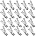 21-Pack Heavy Duty Toenail Clippers Bulk Set with Long Handles and Straight Blades