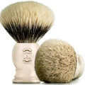 Lather & Wood Pure Badger Shaving Brush - Bone Handle Luxury Men’s Grooming