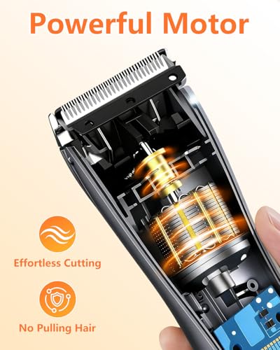 Lumiflexa Waterproof Body Hair Trimmer with LED Display, 6500 RPM, Adjustable Combs, USB-C Charging