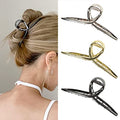 Big Metal Butterfly Hair Clips Set - 5.1 Inch Large Hair Accessories for Thick, Long Hair, 3 Colors - Variation of MetalHairClips3