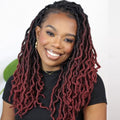 14 Inch Faux Locs Crochet Hair - Soft Goddess Locs for Black Women, 6 Packs, Variation of 1B/99J/530