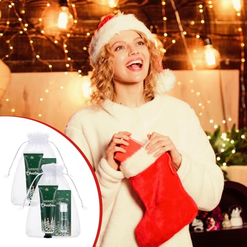 Christmas Hand Cream and Lip Balm Set - 30 Mini Travel Size Moisturizers - Holiday Stocking Stuffers
