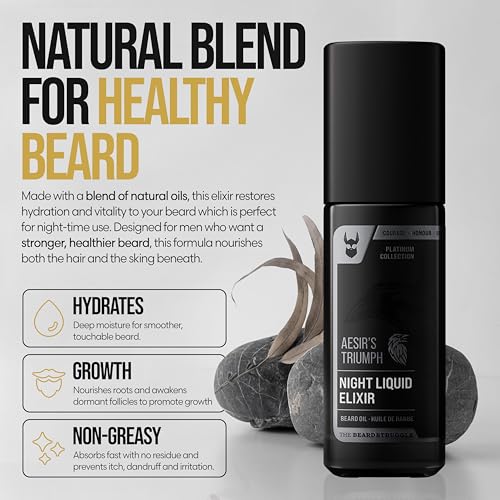 Night Liquid Elixir Beard Oil - Platinum Collection - Aesir's Triumph, 1.35 Fl oz