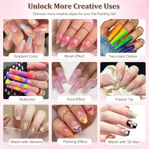 60-Color Gel Nail Polish Palette with Sponges - Ombre & Gradient Art Kit