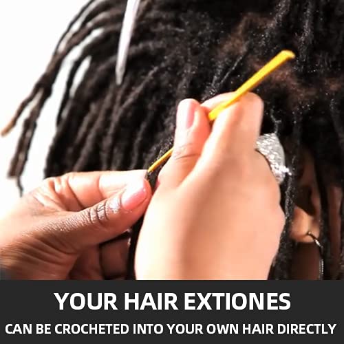 Afro Kinky Human Hair Bulk for Dreadlocks & Braids - Natural Black 8 Inch - 3 Bundles