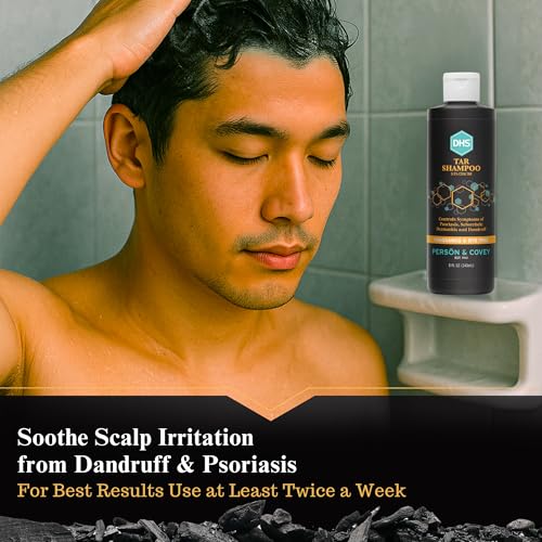 DHS Coal Tar Shampoo Unscented 8 Fl Oz Pack of 3 - Scalp Care for Itching & Dandruff