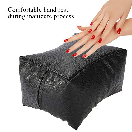 Hand & Foot Rest Pillow for Manicure Pedicure Salon Support Cushion Black