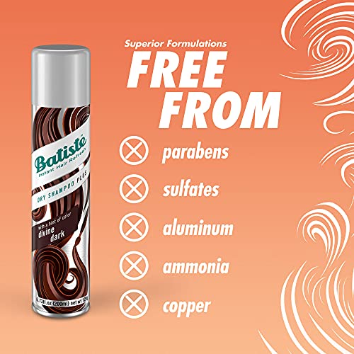 Batiste Dry Shampoo for Dark Hair, 3.81 oz, (Pack of 2)
