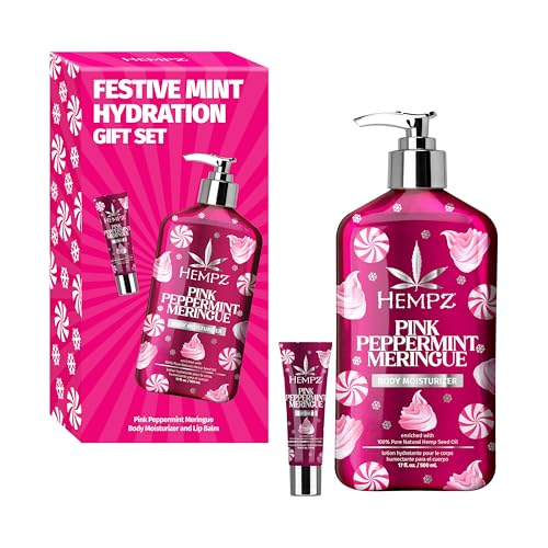 Hempz Pink Peppermint Lip Balm - Hydrating Seasonal Mint & Marshmallow Flavor