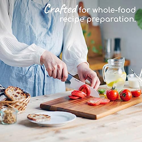 Kyocera Revolution 2-Piece Ceramic Knife Set 5.5" Santoku & 4.5" Utility White/Blue