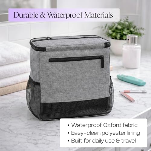 Opaal 11-Inch Vertical Makeup & Hair Tool Organizer Bag for Travel
