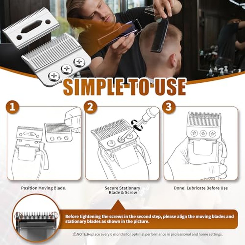 1005-100 Professional 3-Hole Blade,Compatible with Wahl Designer,Senior, Cordless Designer,Pilot,Sterling 4 and Nugget Clippers, 1mm-3mm Cut Length(Sliver) (3 Packs)