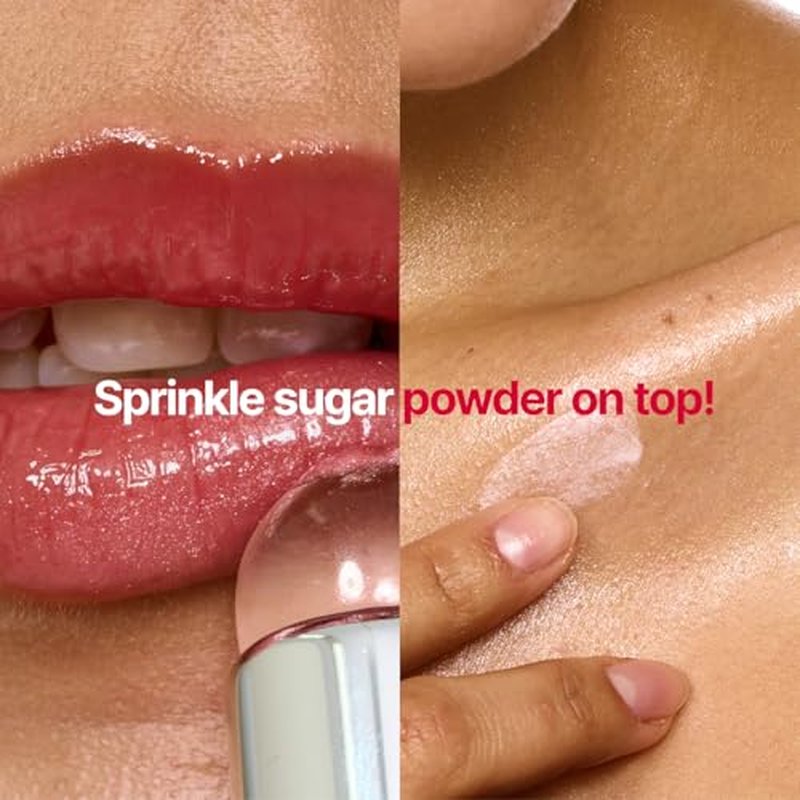 fwee Glowy Jelly Pot | Dewy Jelly Lip & Blush, Shimmer Glow Jelly Balm, Dewy Buildable Finish ? Sugar Powder (Shimmer Balm) | 0.14 oz