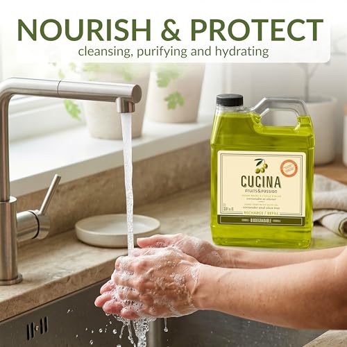 Cucina Hand Soap Refill Coriander & Olive Tree – Moisturizing Liquid Hand Wash 1L