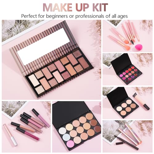 Complete Makeup Kit for Women and Girls with Sponge, Lipstick, Eyeshadow, Concealer & Bag