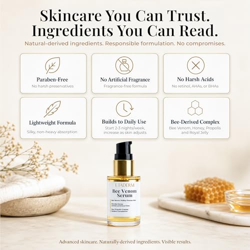 Bee Venom Serum - Hydrating & Firming Face Serum for Radiance 0.5 Fl Oz