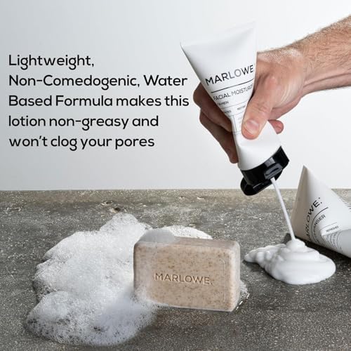 Men's Skin Care Duo - Facial Scrub & Moisturizer Set, Green Tea & Aloe