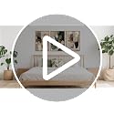 Abstract Modern Framed Canvas Wall Art - Neutral Mid Century Set 16x24