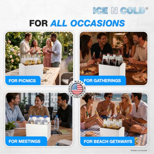 Six-Pack Cardboard Bottle & Can Carrier – 12oz Bottle or 12–16oz Can, Econo White