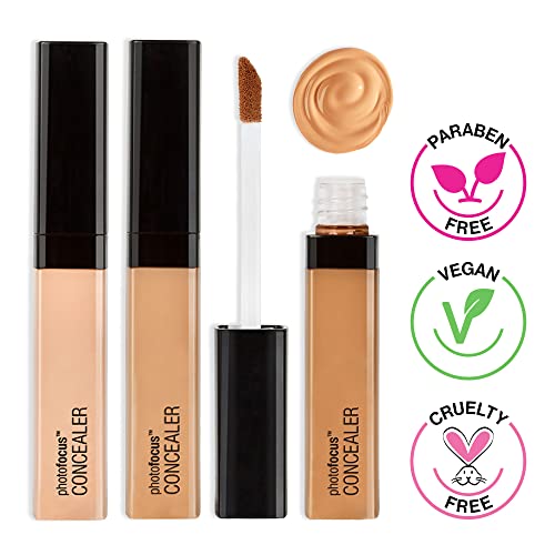 Wet n Wild Photo Focus Concealer, Light Honey, Under Eyes, Makeup, Blemish, Full Coverage, Lightweight (Pack of 2)