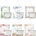 Aliceset 12 Pcs Christian Gift for Women Including 6 Bible Verse Tote Bags 6 Inspirational Makeup Bags with Zipper Religious Motivational Christian Gifts for Coworkers Church(White,Colorful)