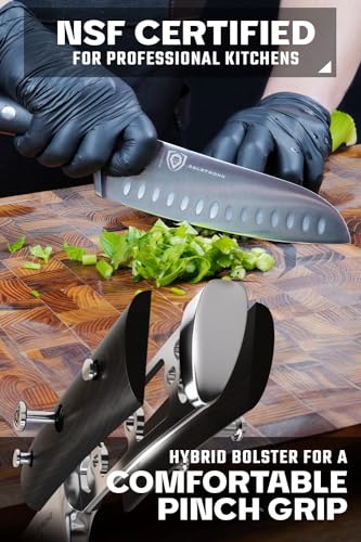 Dalstrong 7-Inch Santoku Knife Black G10 Handle - High-Carbon German Steel