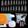 Beetles Gel Polish 5 in 1 Nail Glue and Base Gel Kit for Acrylic Nails and Gel Polish Nail Set 20 Colors Dreamy Town Collection Pastel Girly Sparkle Glitter 2023 Spring Summer Macaroon