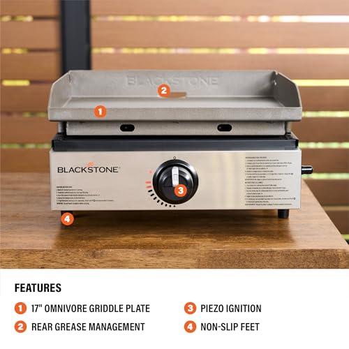 Blackstone 1971 Original 17-Inch Omnivore Tabletop Griddle 2024 Model, Black
