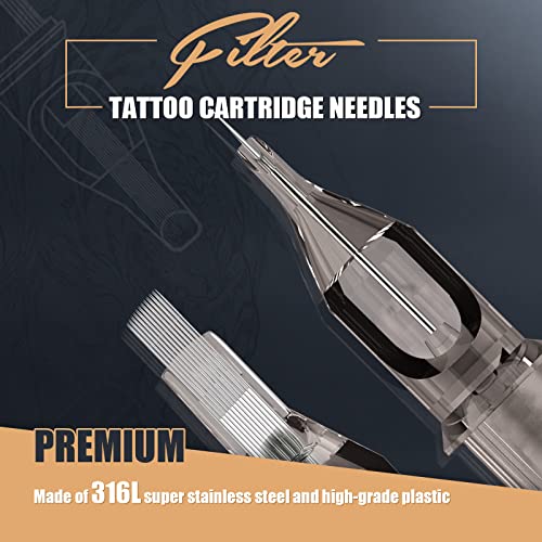 EZTAT2 50Pcs Mixed Round Shader Tattoo Needles #12 Variants 3RS-11RS for Rotary Machines