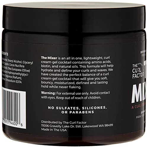 The Curl Factor Lightweight Curl Cream Gel for Moisturized & Defined Curls