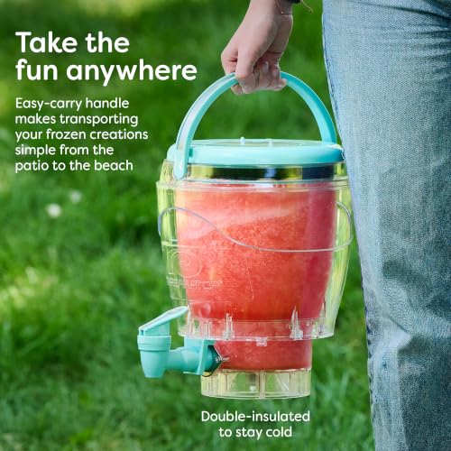 128-Ounce Frozen Drink Maker and Margarita Machine - Aqua, Easy to Clean, Double Insulated