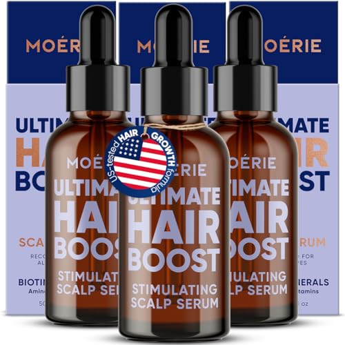 Moerie Hair Growth Serum Triple Set - Natural Hair Loss Treatment for Men & Women